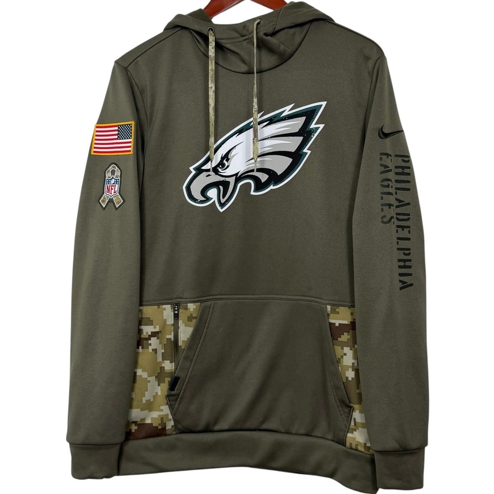 Nike Philadelphia Eagles Salute to Service Hoodie Olive Green NST2-2DH Mens S